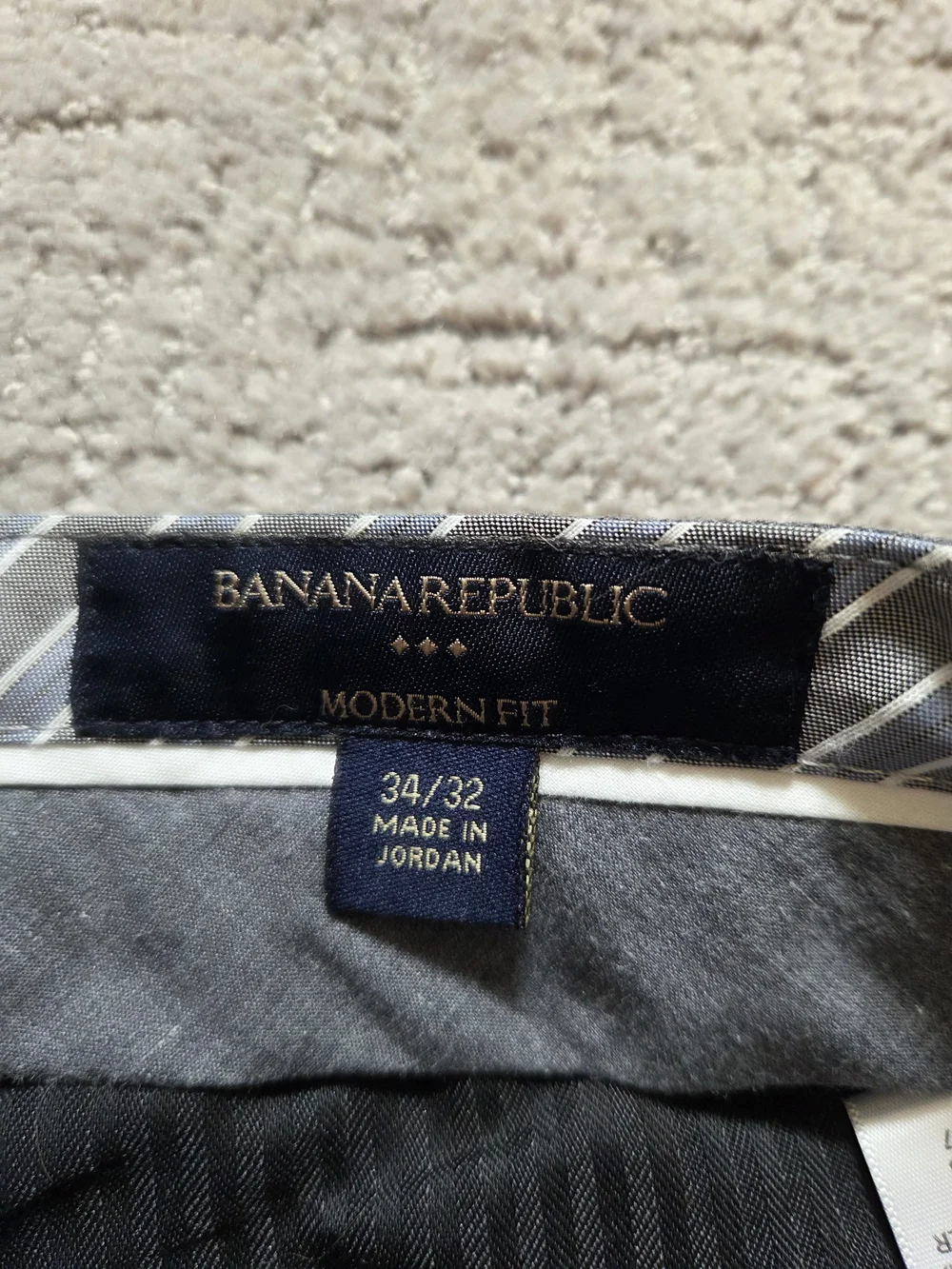 Banana Republic Gray Pinstripe Dress Trousers
